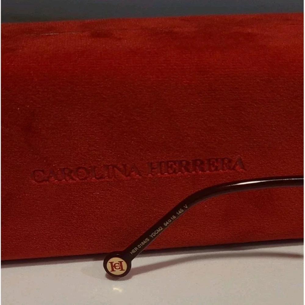 CAROLINA HERRERA RED‎ SUNGLASSES Sz 52-16-140